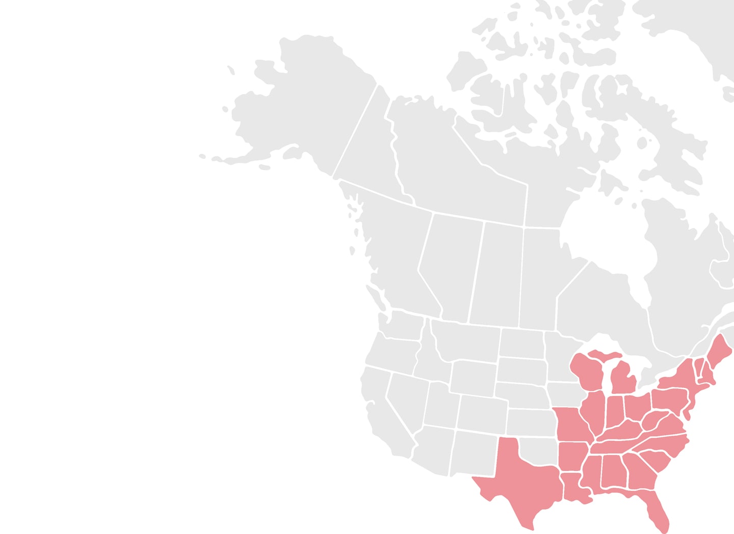 East Region highlighted in red