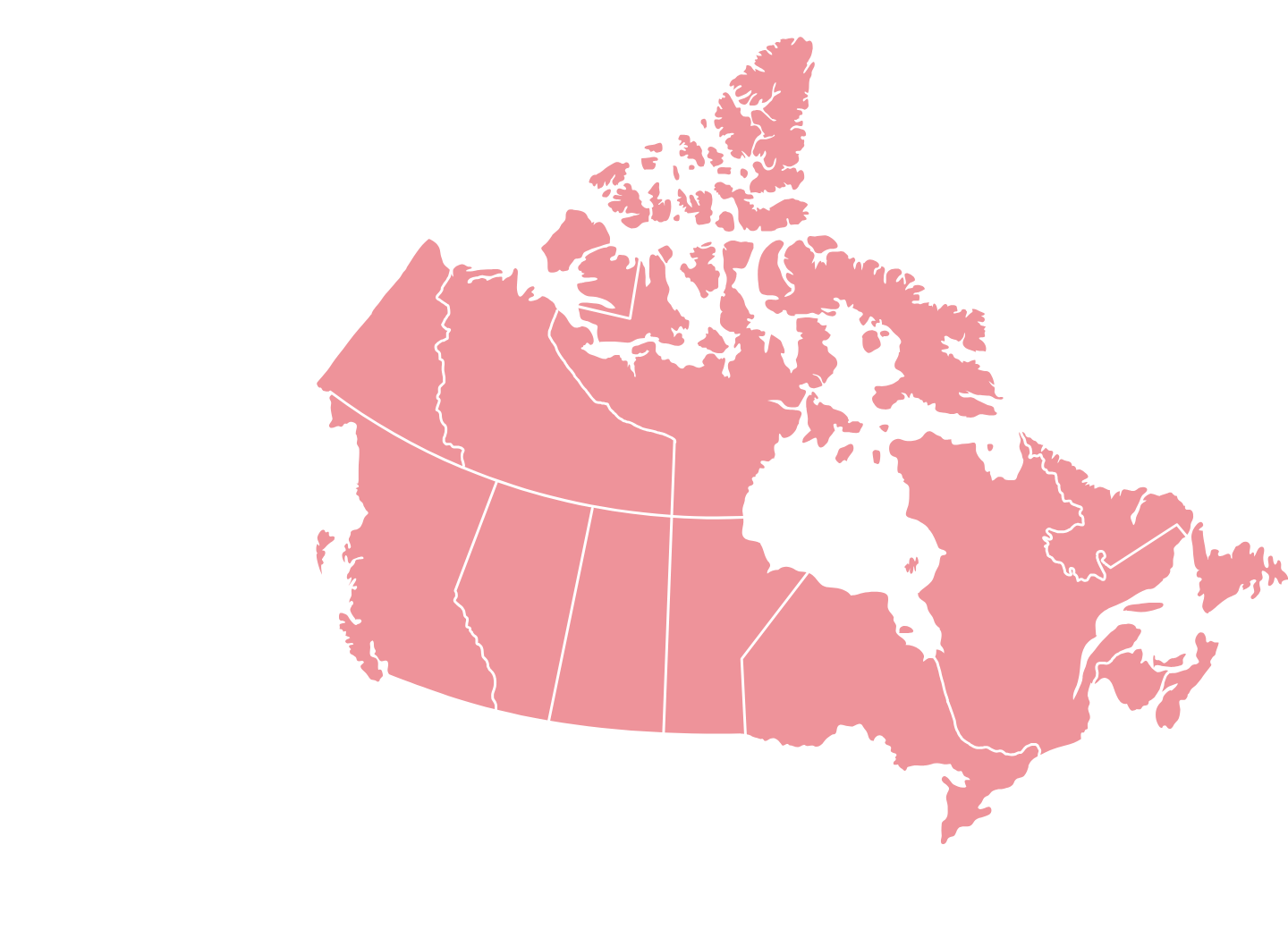 Canada highlighted in red