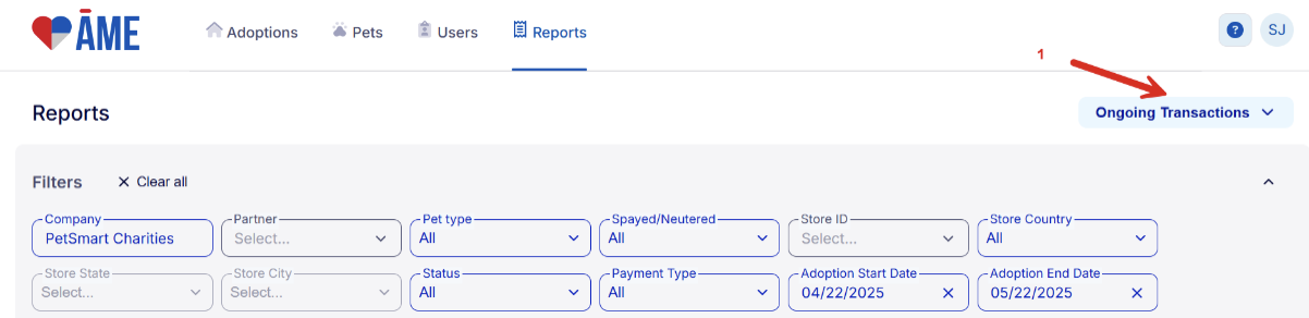 Ongoing transactions